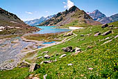 Salita al Passo dei Salati tra la Valsesia e la Valle del Lys, il Lago Gabiet (2.370 metri slm).